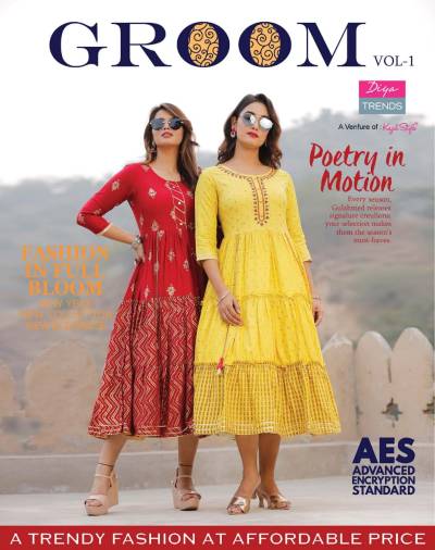 Groom Vol 1 By Diya Trendz Fancy Rayon Anarkali Kurti Collection